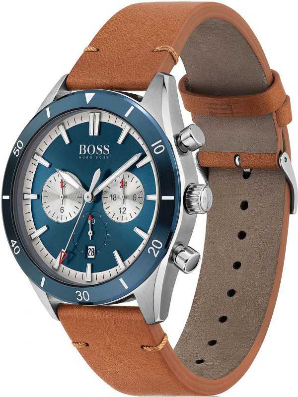 Hugô Bôss Santiago pour homme en cuir tabac