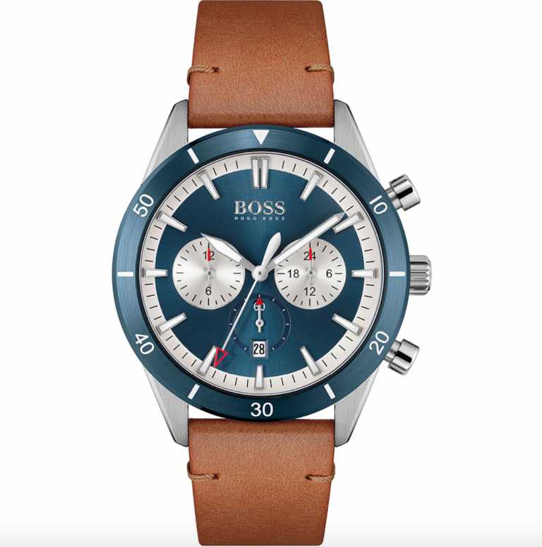 Hugô Bôss Santiago pour homme en cuir tabac