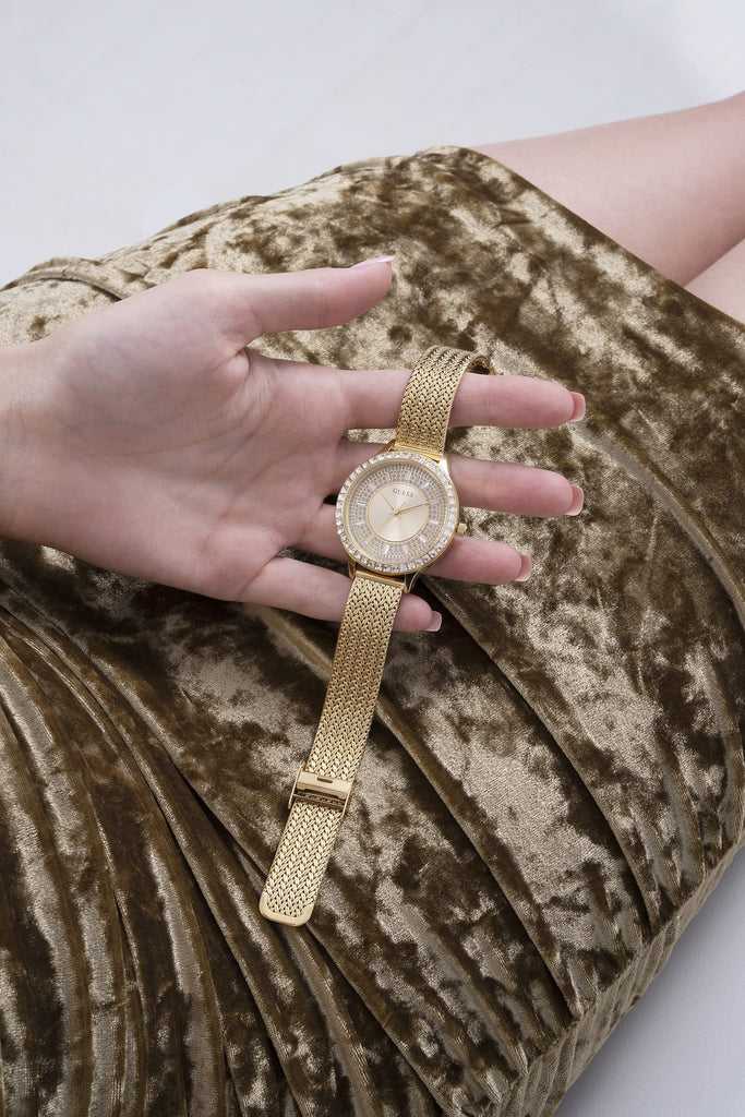 Guess Soiree Montre Femme Acier Doré Milanais