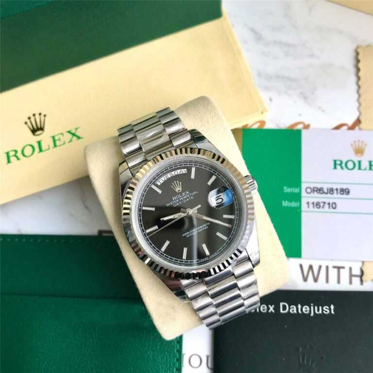 Rolex Day-date silver black