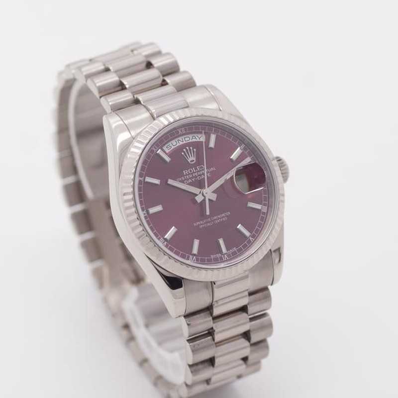 Rolex Day-Date 36 Cherry Red Dial Platinum