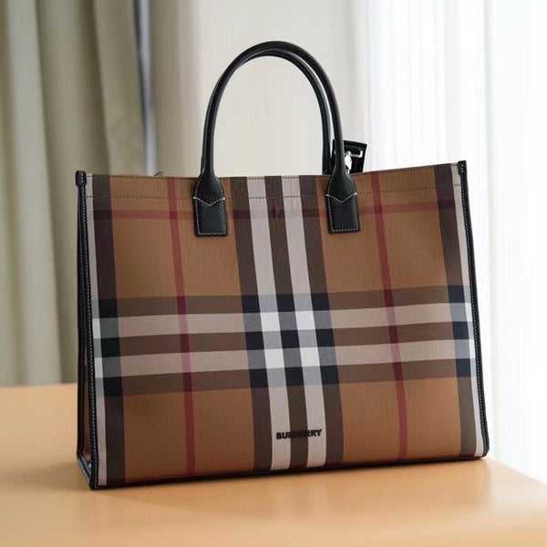BU®BERRY Check Cotton Canvas Tote