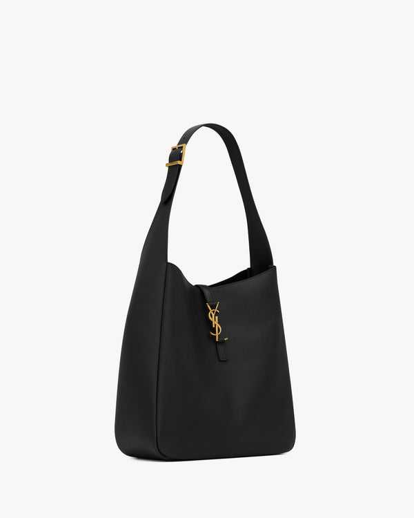 YSL SOUPLE GRAINÉ En CUIR NOIR