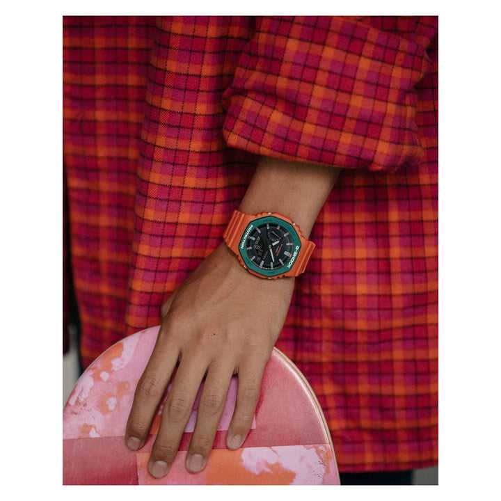 RELOJ DEPORTIVO PARA HOMBRE G-SHOCK 2100 GA2110SC-4ADR - NARANJA