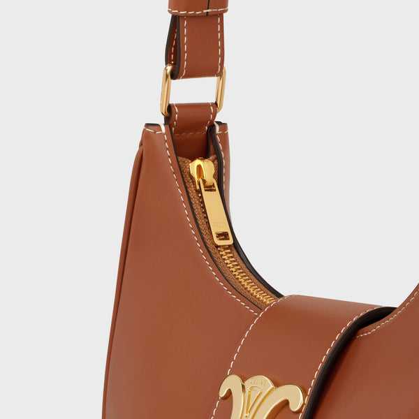 SAC AVA TRIOMPHE EN CUIR MOYEN MODELE VEAU LISSE Marron