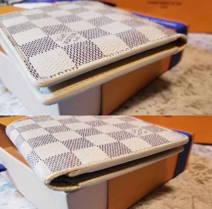 Lv Men Wallet With White Check Design