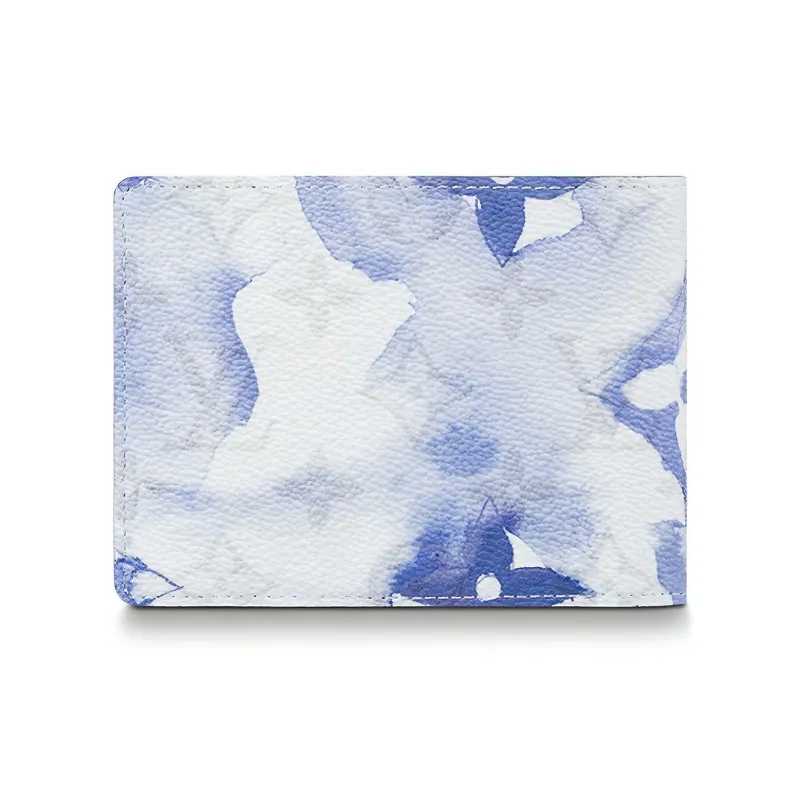 L&V Multiple Wallet Monogram Watercolor Mulitcolor