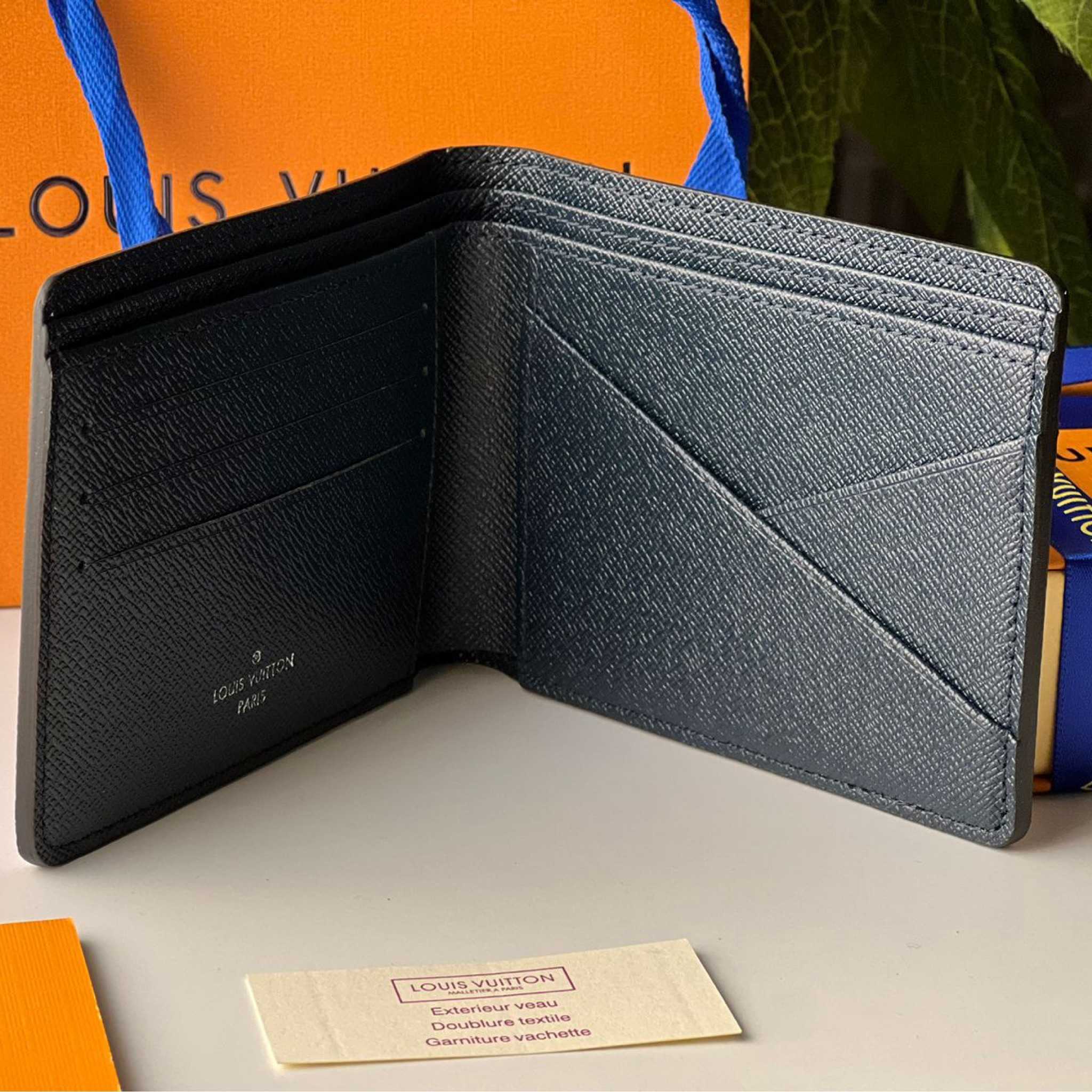 L&V Multiple Wallet Monogram Watercolor Mulitcolor