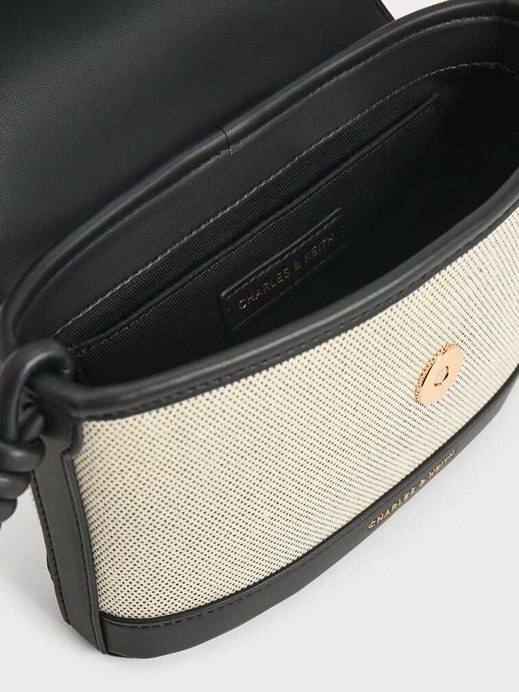 Sac en denim à lanière nouée Sabine - Noir