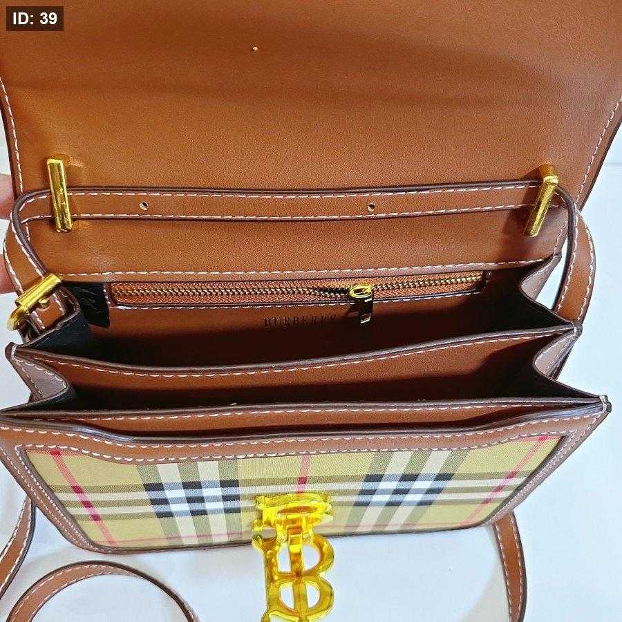 Burberrÿ TB Monogram Quilted Shoulder Bag