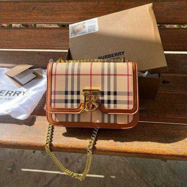 Burberrÿ TB Monogram Quilted Shoulder Bag