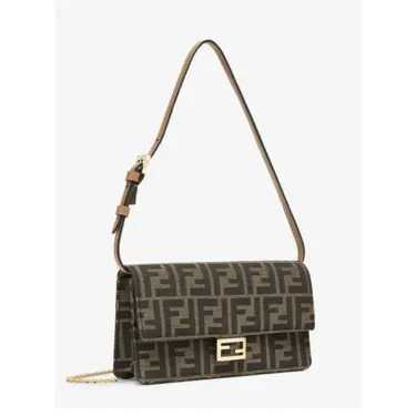 Fêndï Sac à main en toile Baguette, Toile