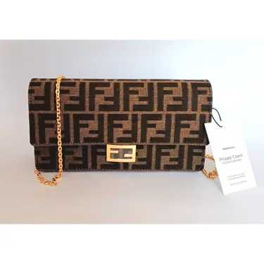 Fêndï Sac à main en toile Baguette, Toile