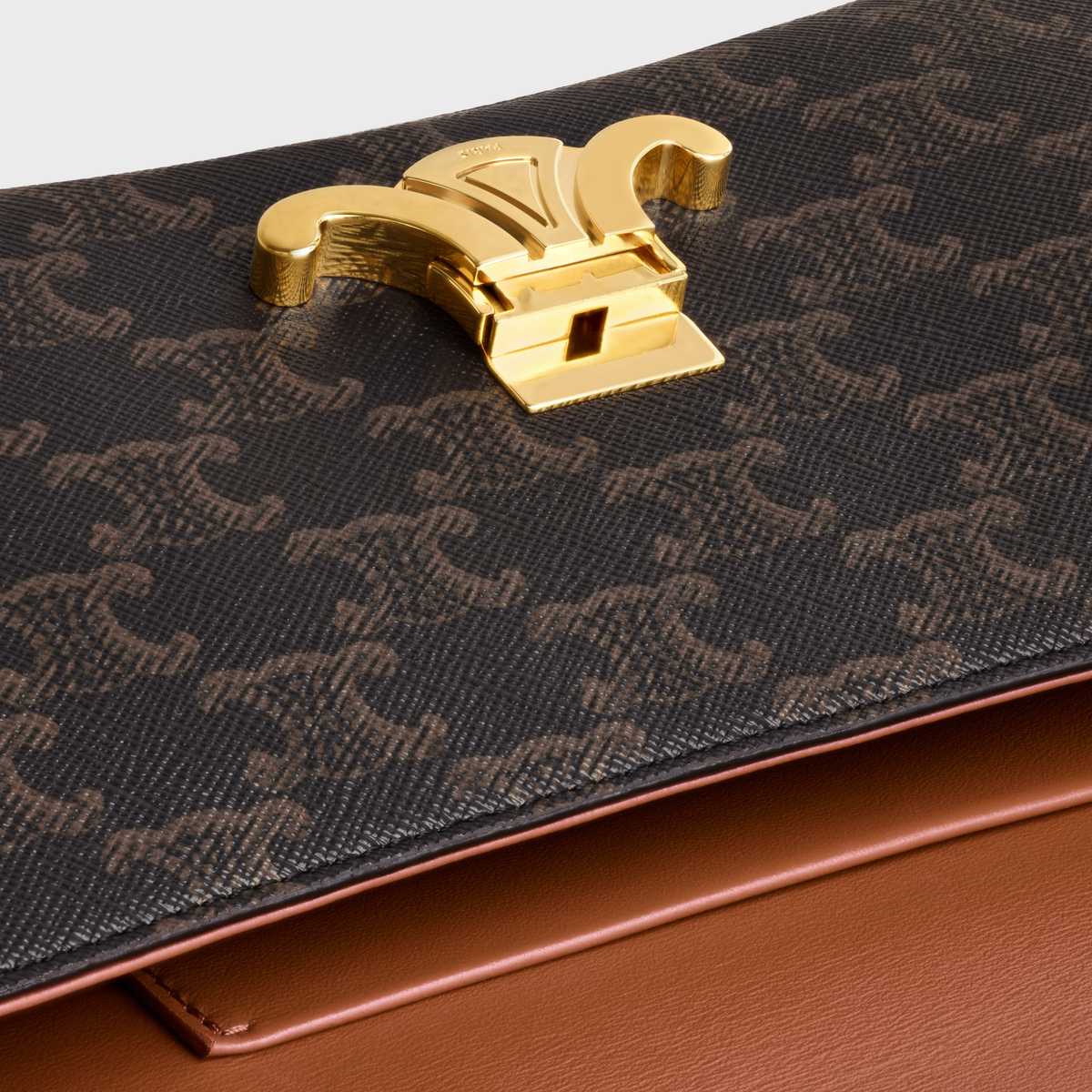 CÊLINË MEDIUM LOLA BAG in Triomphe Canvas and Calfskin