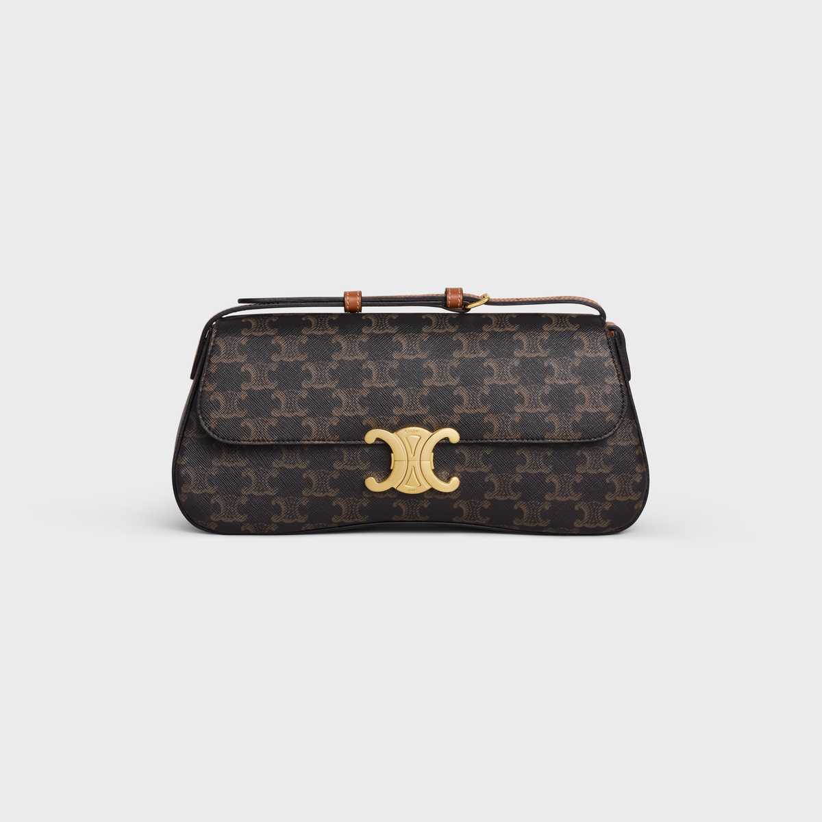 CÊLINË MEDIUM LOLA BAG in Triomphe Canvas and Calfskin
