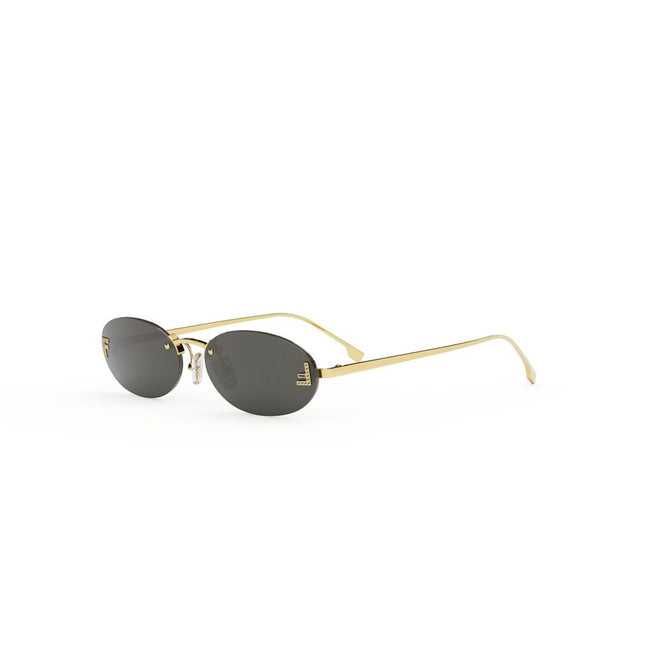 Fen&i First Crystal
Gold Oval Sunglasses pour femme