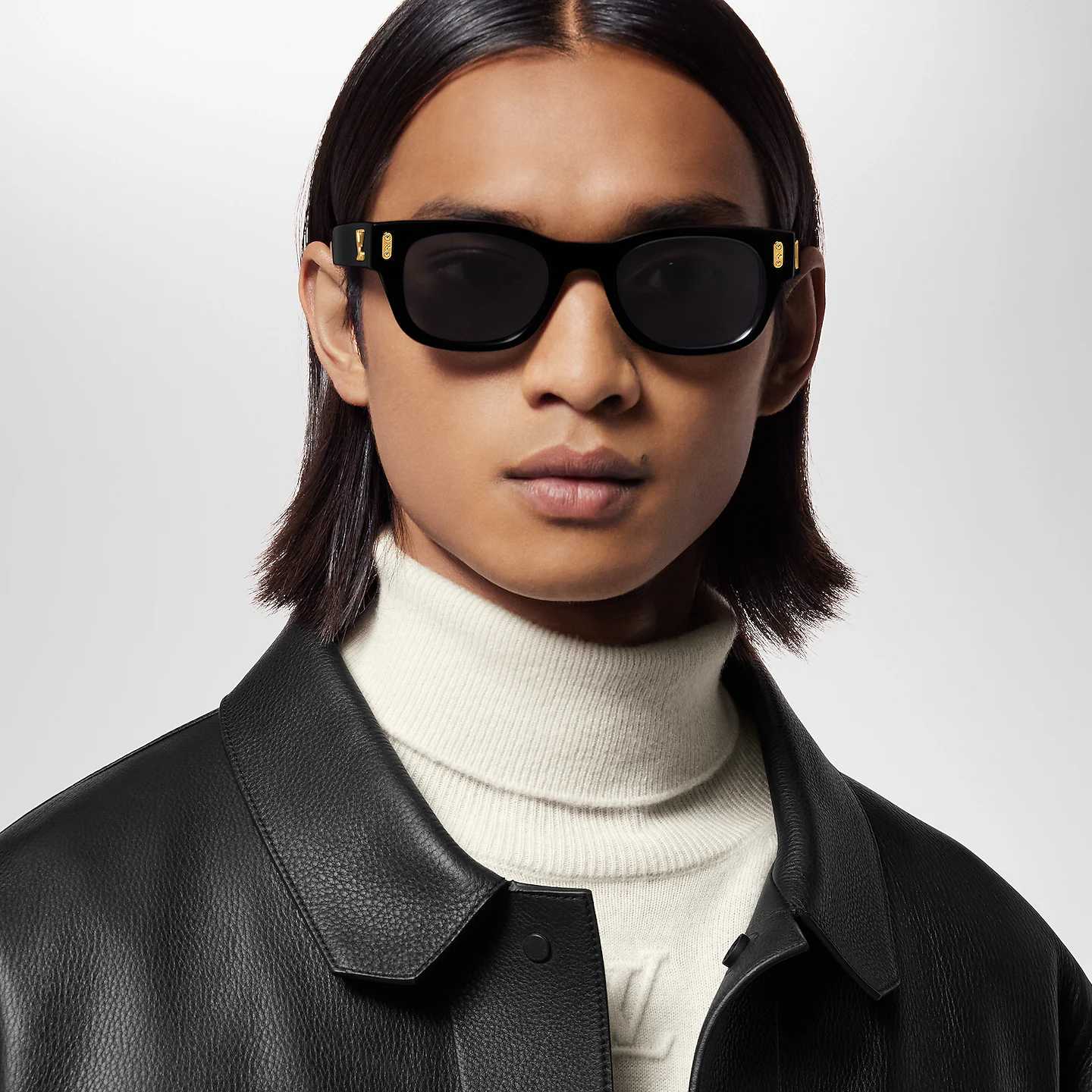 LV Lunettes de soleil carrées rondes LV Confidence pour femmes