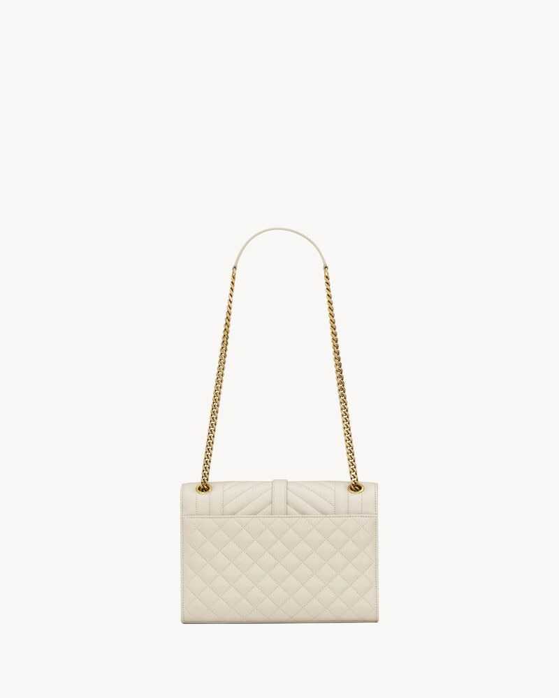YSL ENVELOPE MEDIUM d’agneau MATELASSÉ
BLANC VINTAGE
