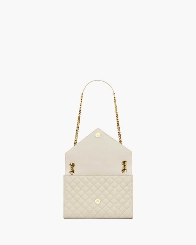 YSL ENVELOPE MEDIUM d’agneau MATELASSÉ
BLANC VINTAGE