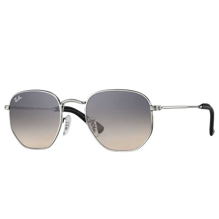 Ray-Ban Lunettes de soleil Hexagone RB3548N Argent/Gris Clair Dégradé femme et homme