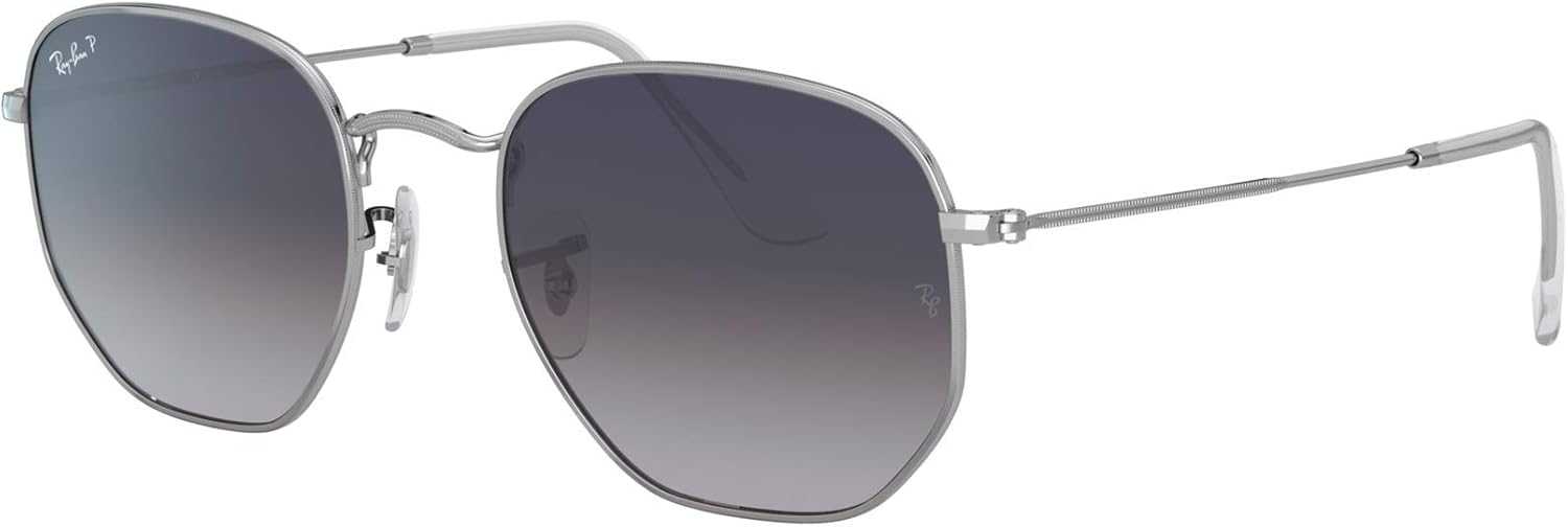 Ray-Ban Lunettes de soleil Hexagone RB3548N Argent/Gris Clair Dégradé femme et homme