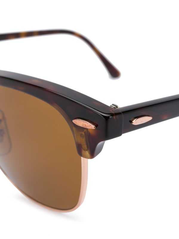 Ray-Ban
lunettes de soleil Clubmaster à effet écaille de tortue femme et homme