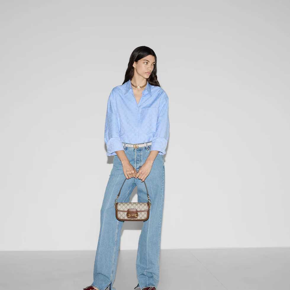 GG Sac à épaule GG Horsebit 1955 petite taille