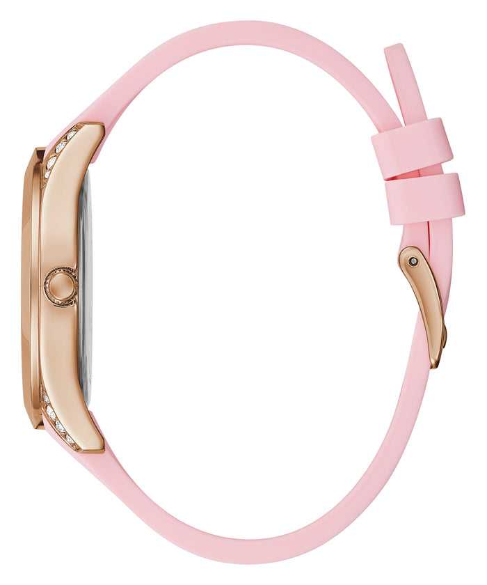 Gûess GW0109L2 Clarity Pink Silicone Strap Women Watches
