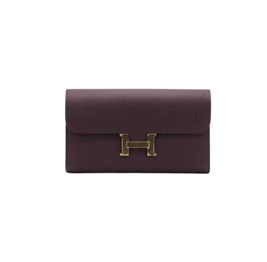 HRMS Gold Hardware Rouge H Epsom Constance Long Wallet