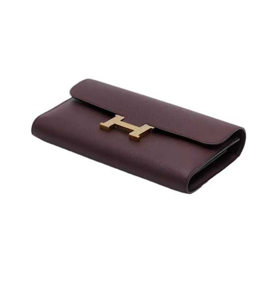 HRMS Gold Hardware Rouge H Epsom Constance Long Wallet