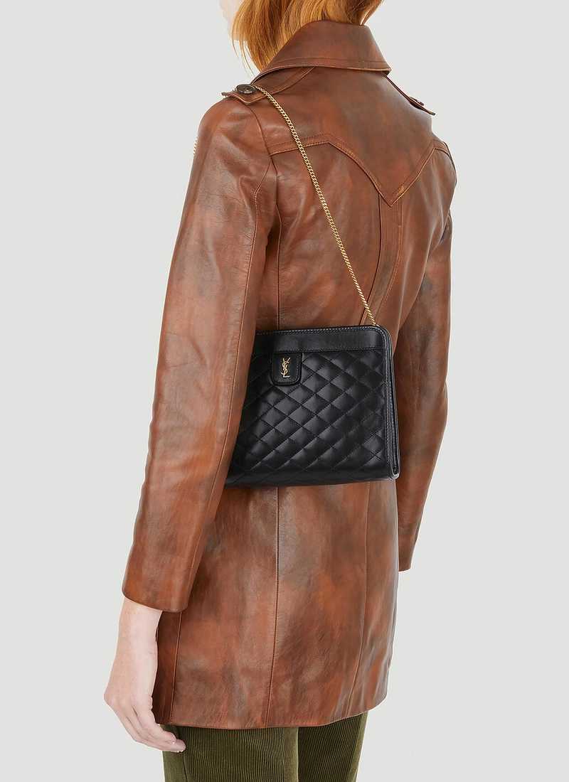 S@int L@urent Victoire Baby Clutch Shoulder Bag in Black