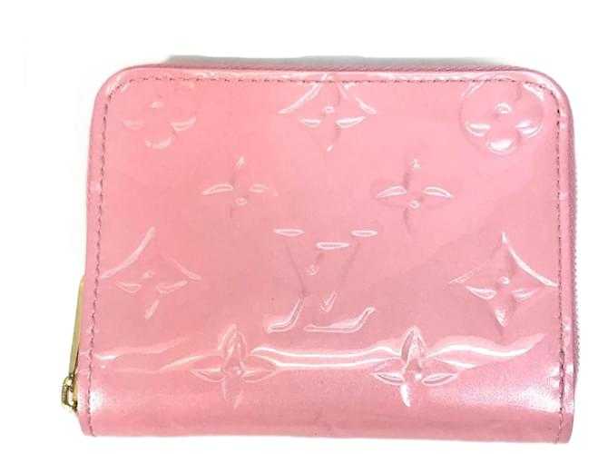LV Portefeuille à compartiment pour pièces Monogram Verni Rose