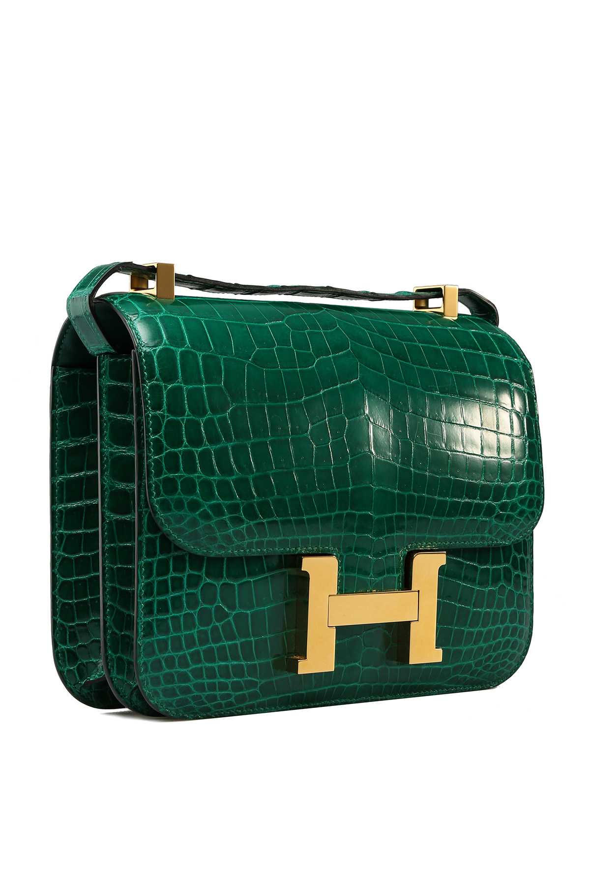 HRMS
Constance 24
Vert Emeraude with Gold Hardware