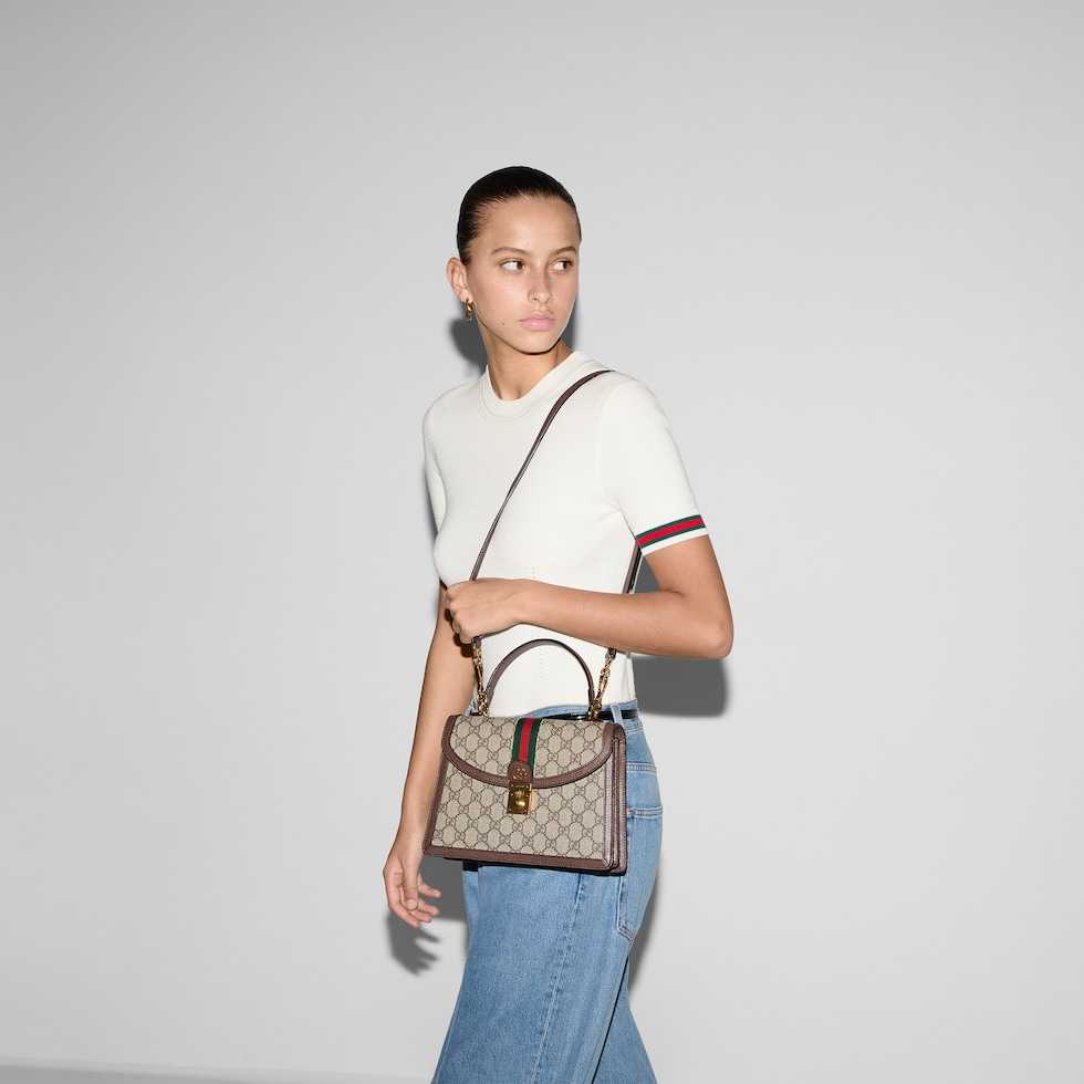 GG Sac à main Ophidia avec bande Web petite taille