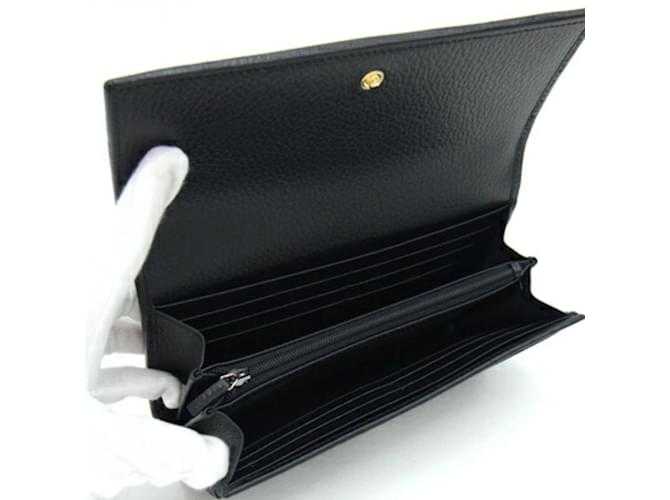 GG Portefeuille long pliant GG Noir