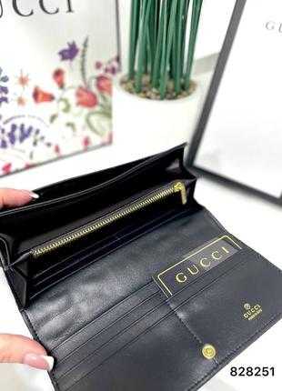 GG Marmont Black Pearl interlocking GG Continental Long Wallet