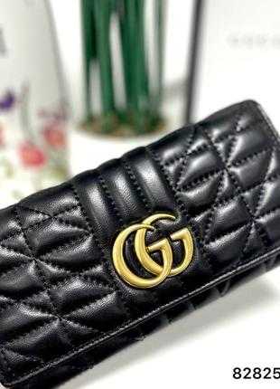 GG Marmont Black Pearl interlocking GG Continental Long Wallet