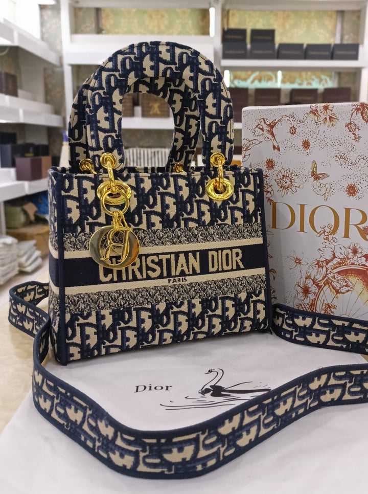 CHRISTI@N DIÔR Signature Embroided Lady Dior Bag