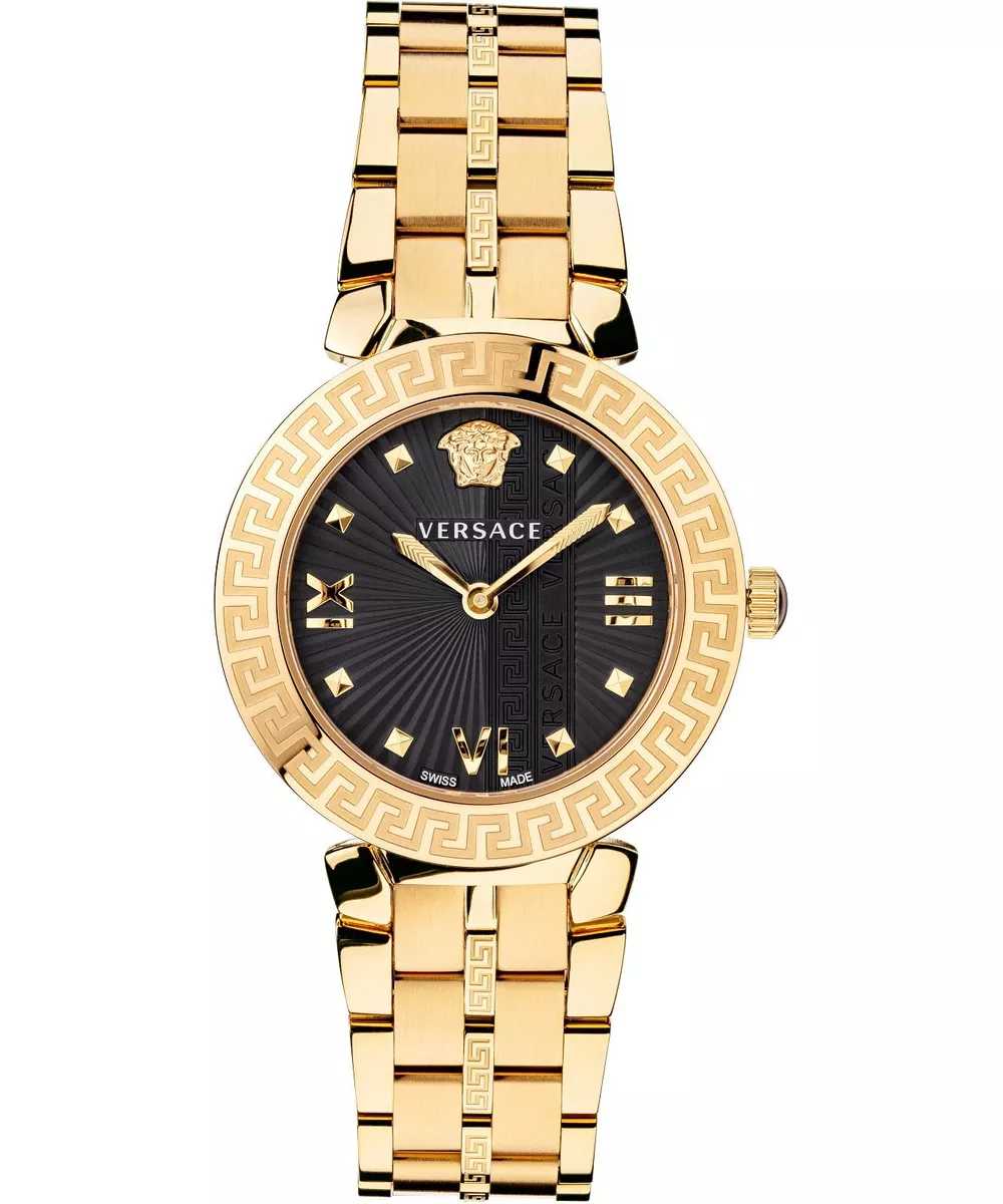Vers@ce Gold Womens Analogue Watch Greca Icon VEZ600521