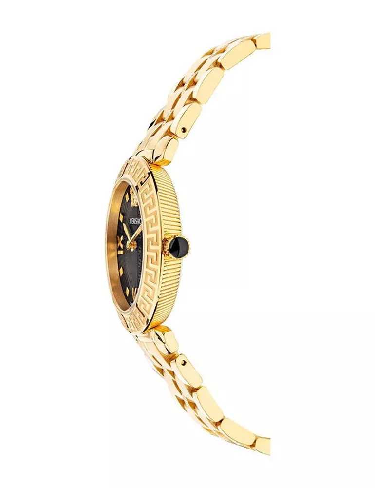 Vers@ce Gold Womens Analogue Watch Greca Icon VEZ600521