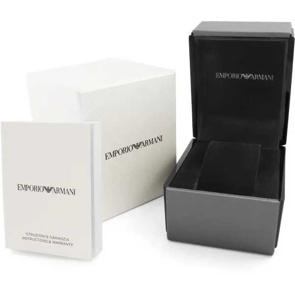 Empôriô Arm@ni Men’s GMT Dual Time Silver Stainless Steel