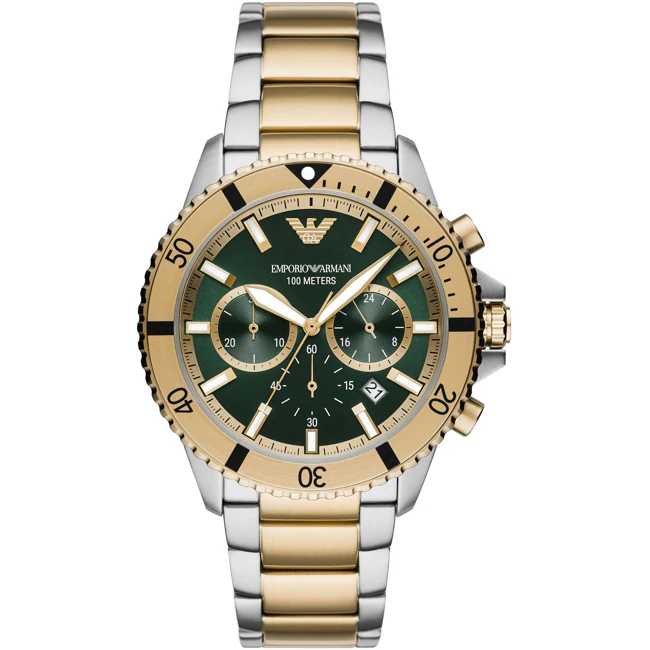 Empôriô Arm@ni Diver Chrono Bicolore / Vert