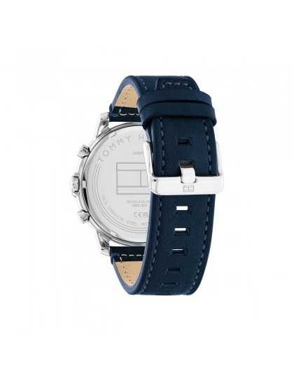 Tommÿ Hilfiger Jameson Montre Homme Multifonction Acier Cuir Bleu 1792051