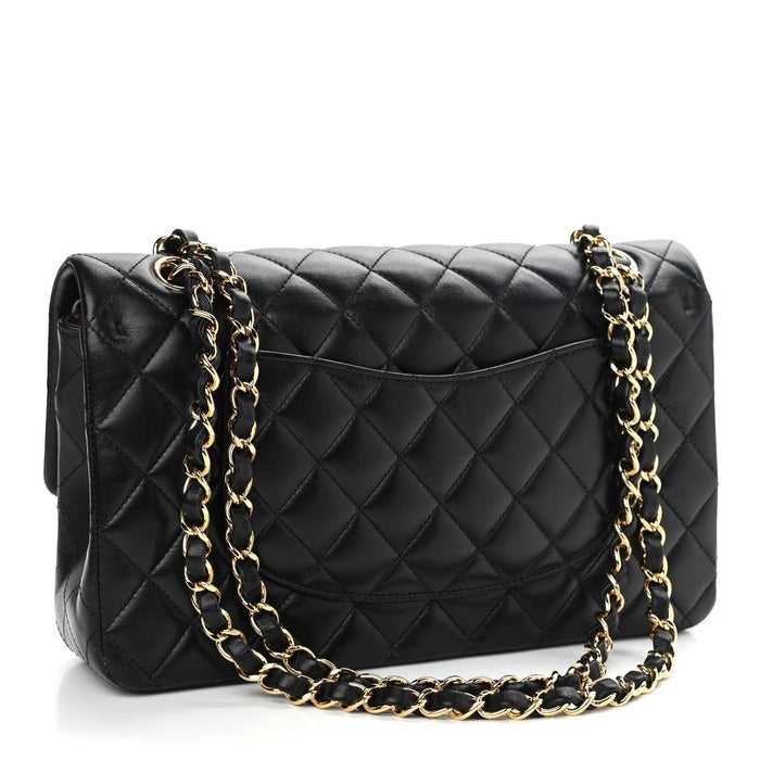 CH@NEL
Lambskin Quilted Medium Double Flap Black
