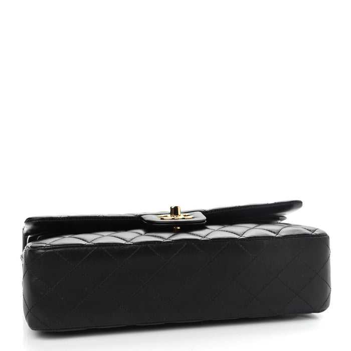 CH@NEL
Lambskin Quilted Medium Double Flap Black