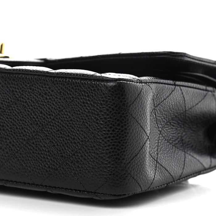 CH@NEL
Caviar Quilted Medium Double Flap Black