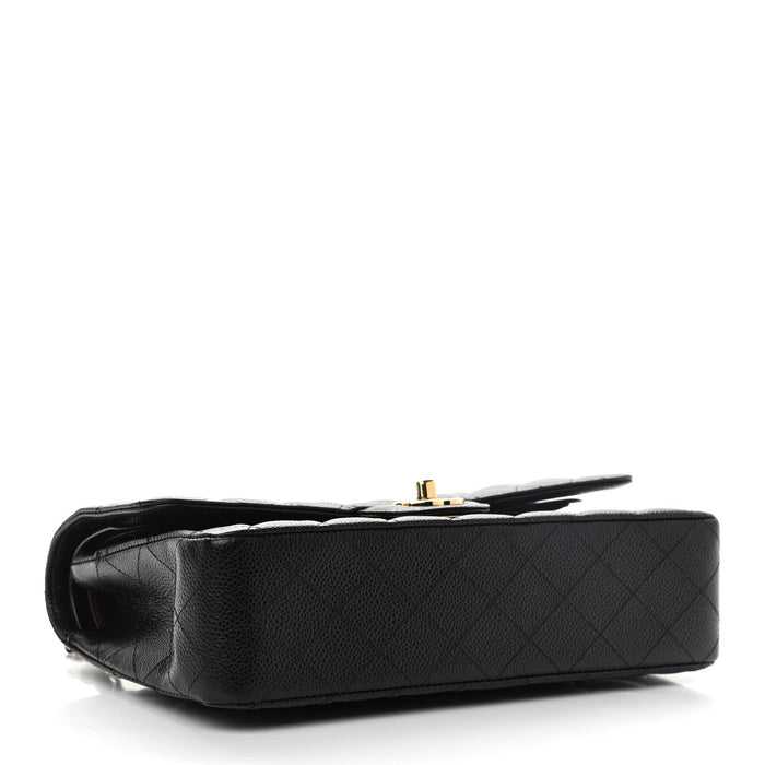 CH@NEL
Caviar Quilted Medium Double Flap Black