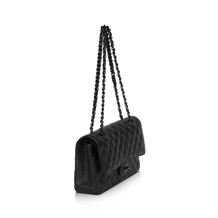 Ch@nel
2018 Black Calfskin Medium Classic Double Flap Bag