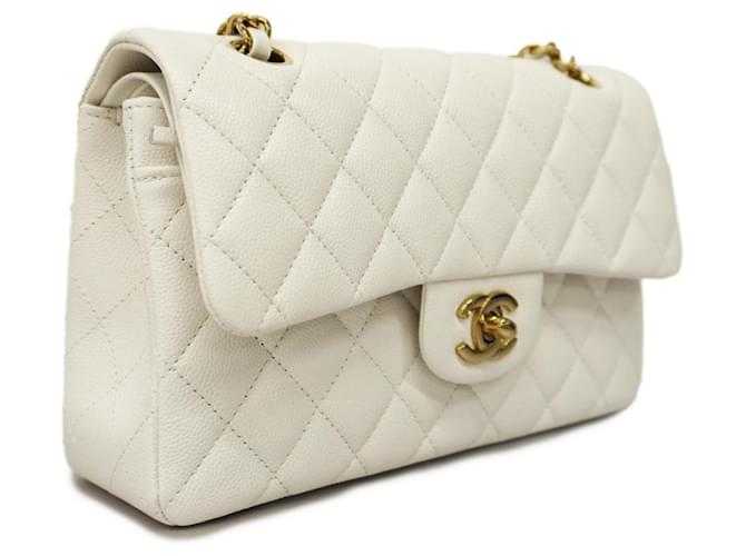 Ch@nel Sac à épaule caviar blanc