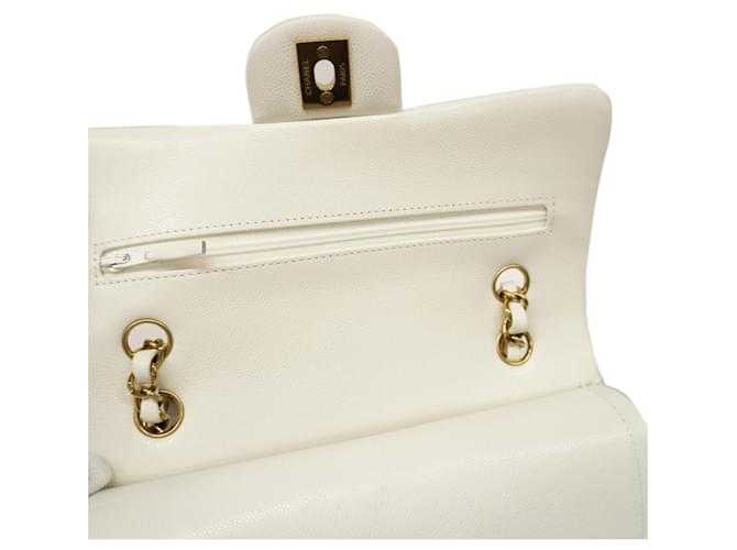 Ch@nel Sac à épaule caviar blanc